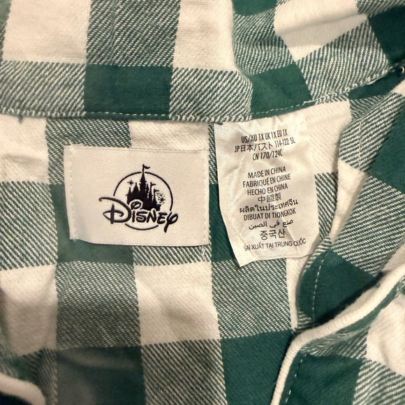 Green and White Checkered Women’s Disney Pajamas - Picture 2 of 3